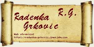 Radenka Grković vizit kartica